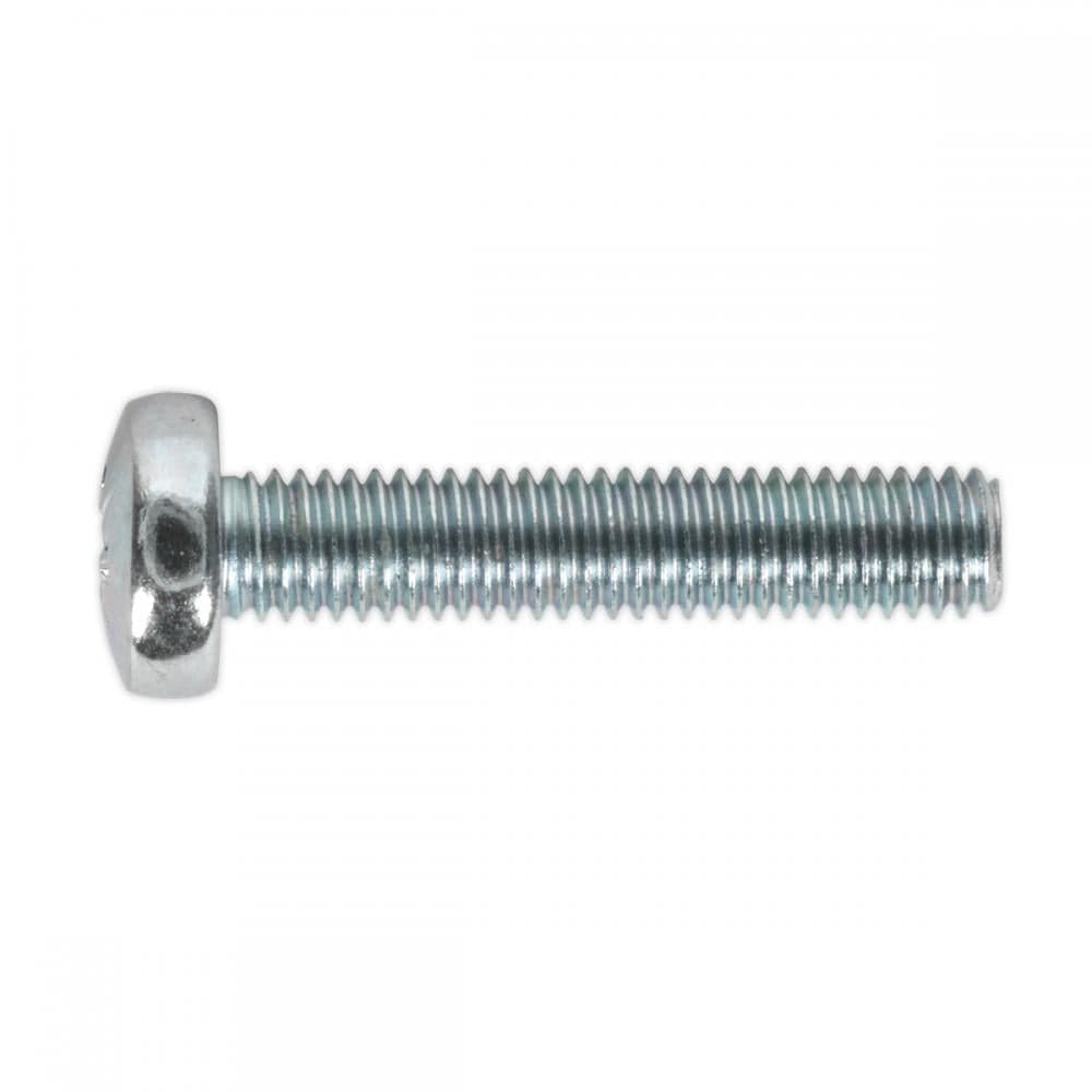 Sealey MSP525 Machine Screw M5 X 25Mm Pan Head Pozi Zinc Pack Of 50