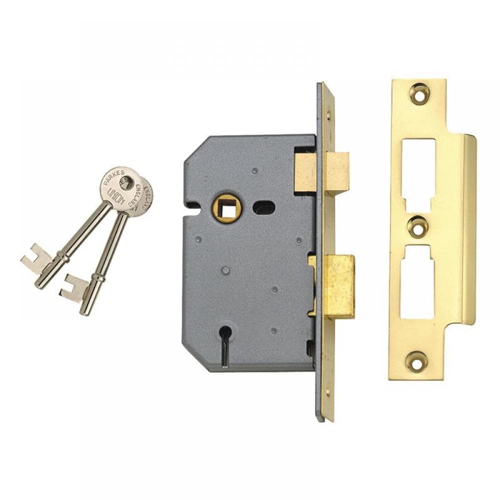 Union J2277-SC-3.00 2277 3 Lever Mortice Sashlock Satin Chrome 77.5Mm 3In Box