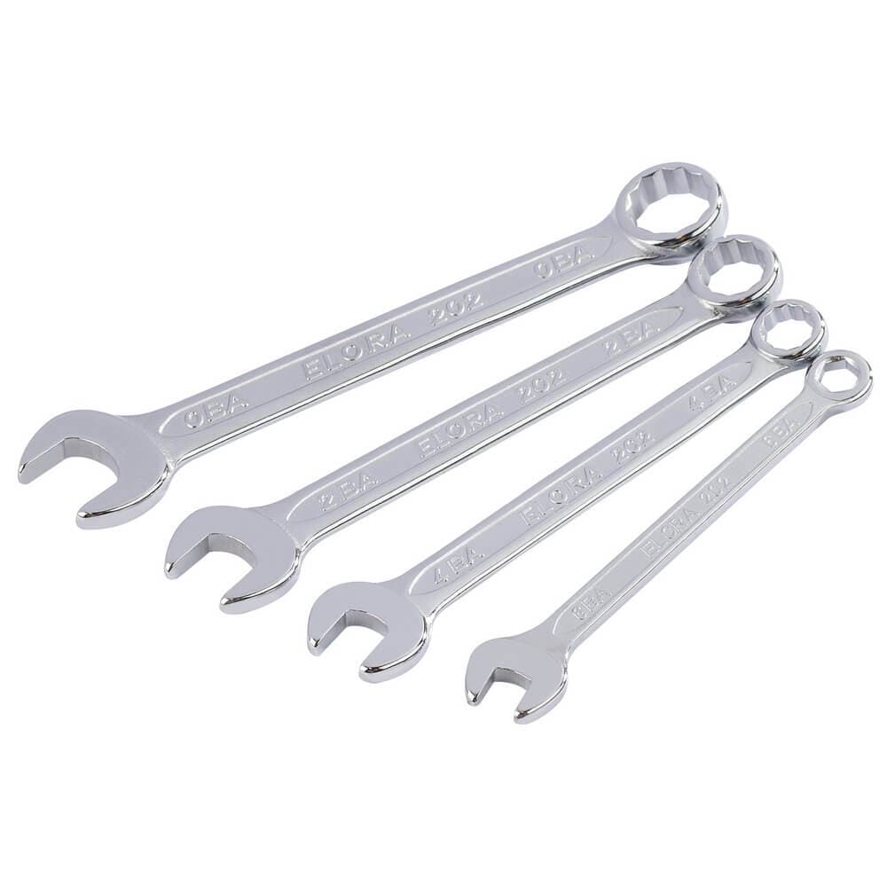 Elora 04197 Midget Ba Combination Spanner Set (4 Piece) per set