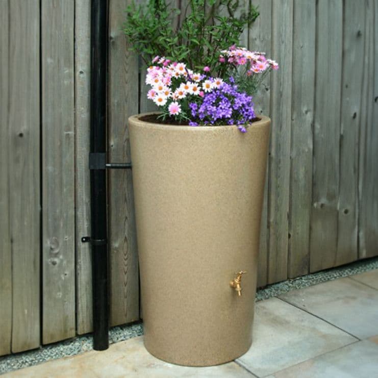 Medium 180L Garden Planter Water Butt Sandstone Original Organics