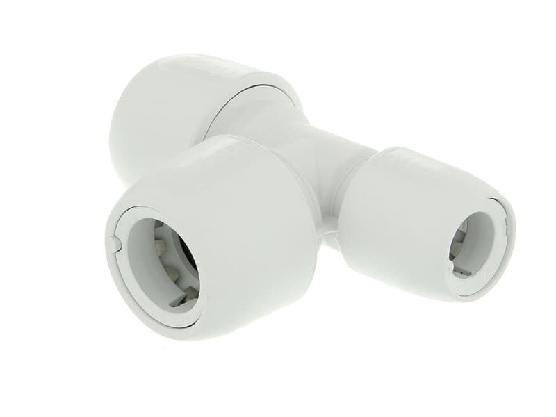 Hep2O end reduced tee white 22x15x22mm