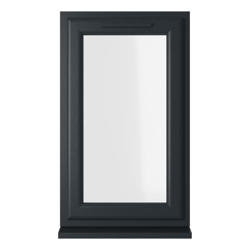 Crystal Double Glazed uPVC Grey/White Window Top Opening 610mm x 1040mm Clear