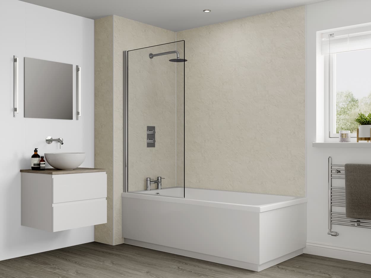 Multipanel Classic Bathroom Wall Panel Hydrolock 2400 x 900mm Riven Marble 9241