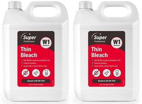 2 x Super Professional Thin Bleach - 5 LITRE