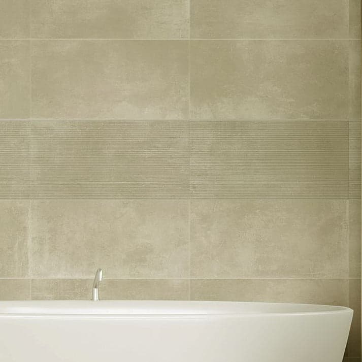 Loft Cream Waves Decor Porcelain Tile 30x60cm