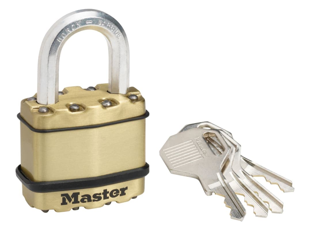 Master Lock Excell™ Brass Finish 45mm Padlock 4-Pin M1BEURD