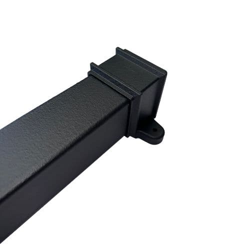 FloPlast Cast Iron Effect Square Downpipe Socketed With Ears - 65mm x 2.5mtr