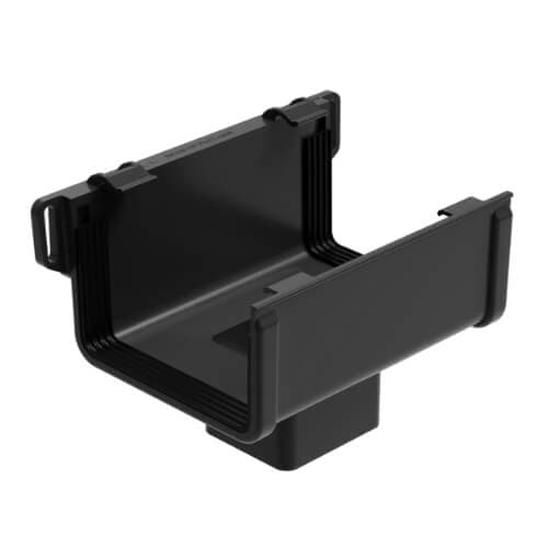 Square Gutter Large Running Outlet - 135mm Galeco Grey