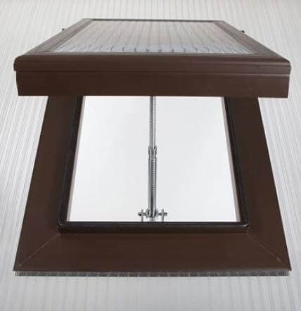PolyX Roof Vent - for 16mmm Polycarbonate Sheet Brown