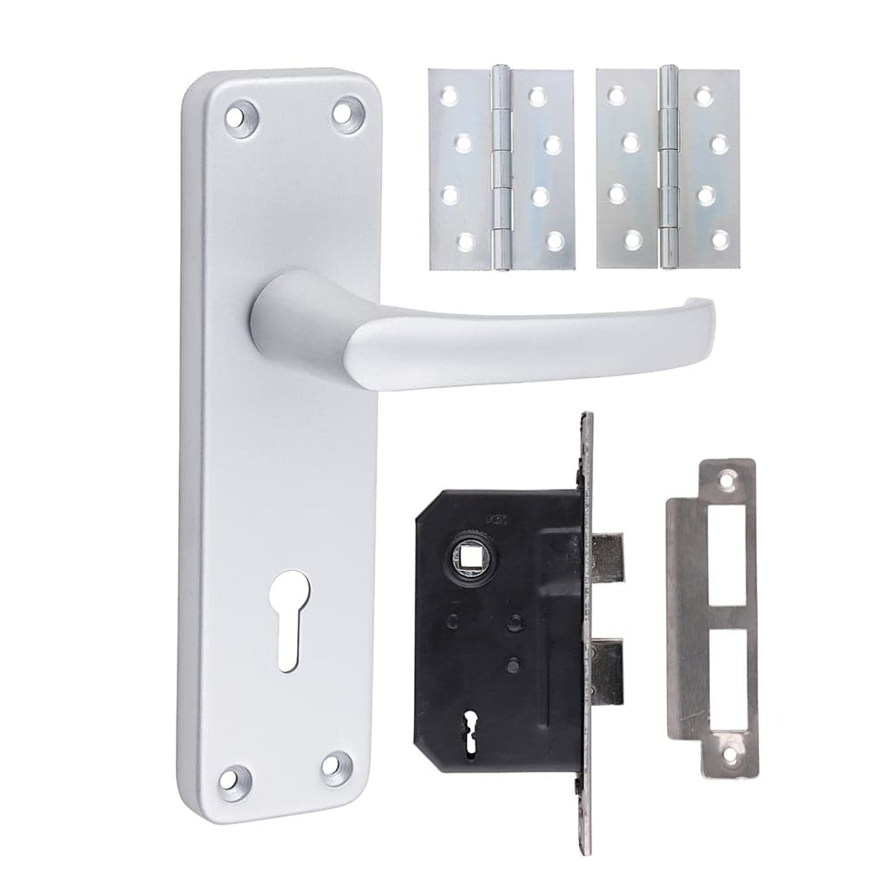 Timco Contractors 3L Lock Door Pack - Satin Anodised Aluminium Box 1 200967