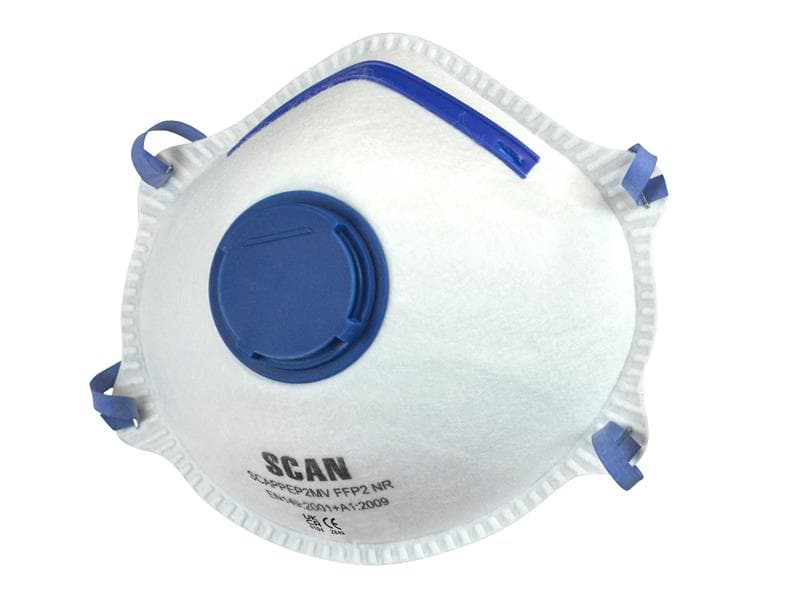 Scan DTC3M-F-3 Moulded Disposable Mask Valved Ffp2 Protection (Pack 3)