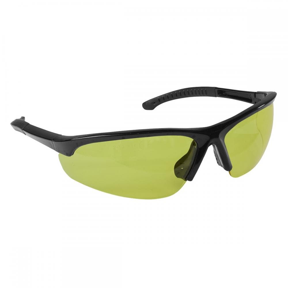 Sealey 9215 Zante Style Amber Lens Safety Glasses With Flexi Arms