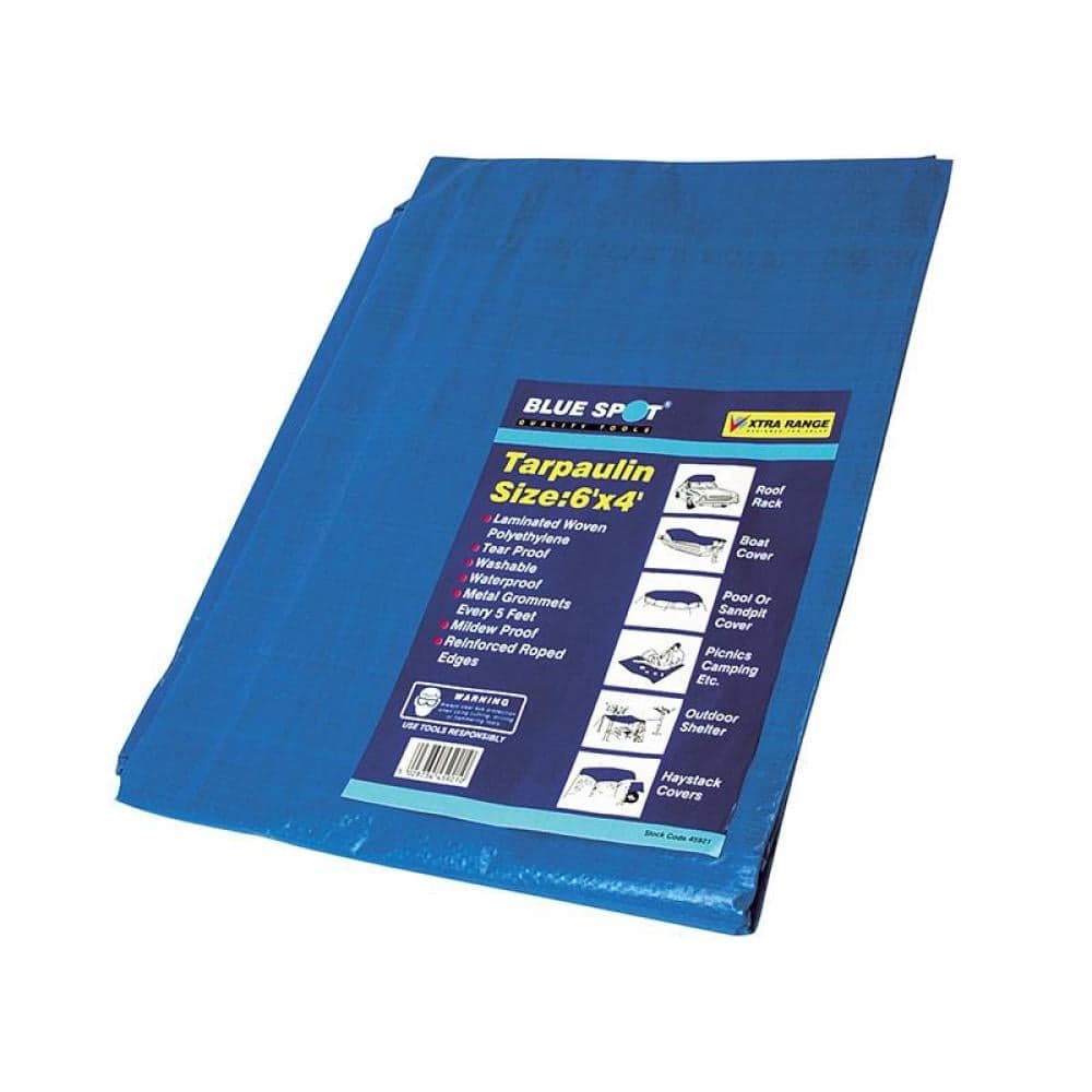 Bluespot Tools 45921 Blue Tarpaulin 1.8 X 1.2M (6 X 4Ft)