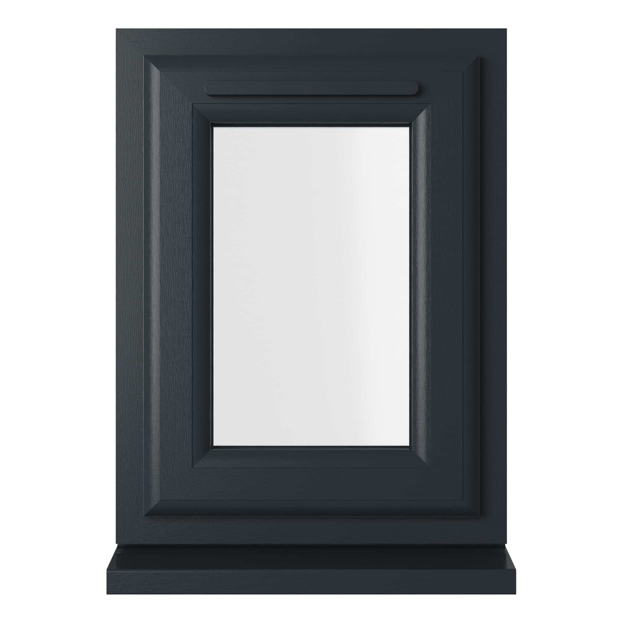 Crystal Triple Glazed uPVC Grey/White Window Top Hung 440mm x 610mm Clear