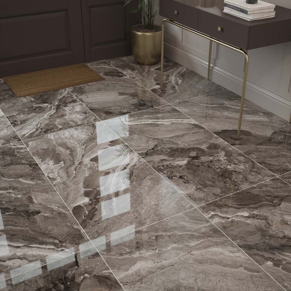 Kore Slate Grey Glazed Porcelain Wall & Floor Tile 60x120cm