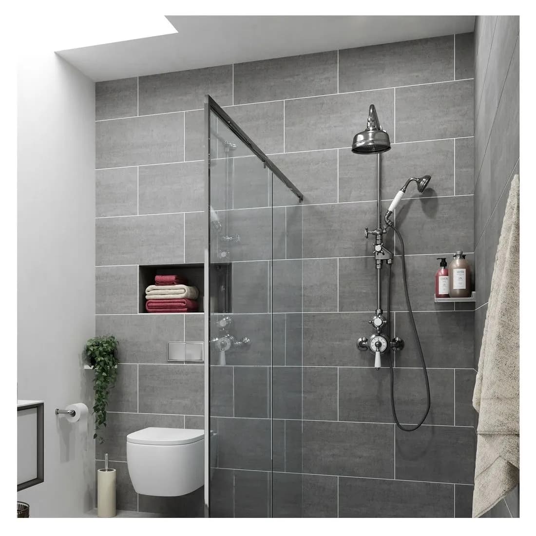 Grunge Porcelain Tile Grey 300 X 600Mm 1.44M2 Pk8