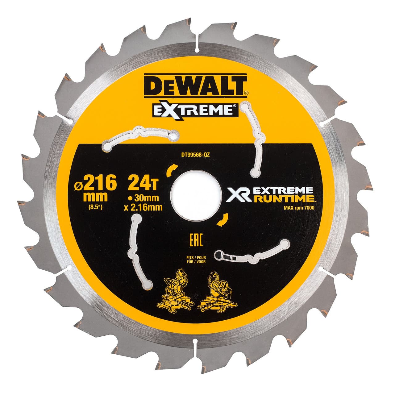 Dewalt Dt99568 Xr Extreme Runtime Mitre Saw Blade 216Mm X 30Mm X 24T