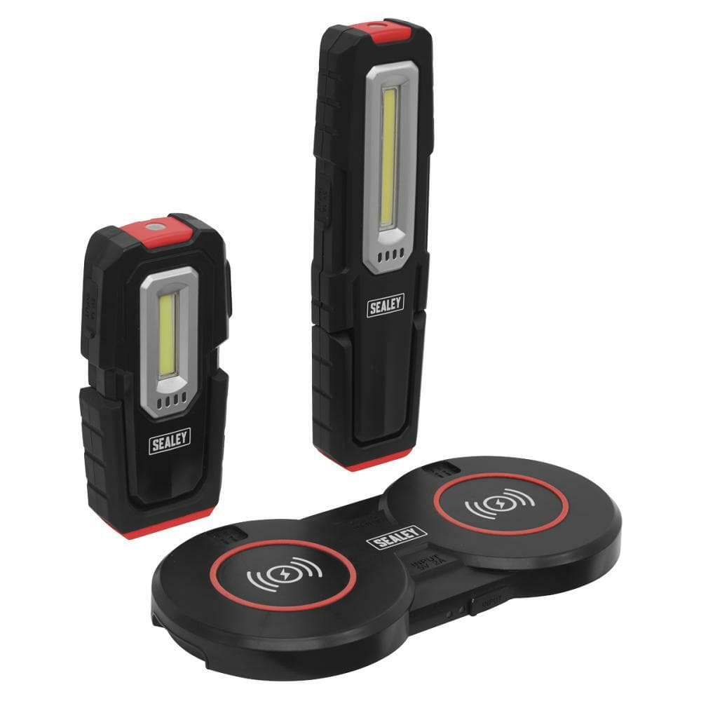 Sealey LEDWCBCOMBO4 Inspection Light 3W & 5W Cob Led & Double Wireless Charge Base