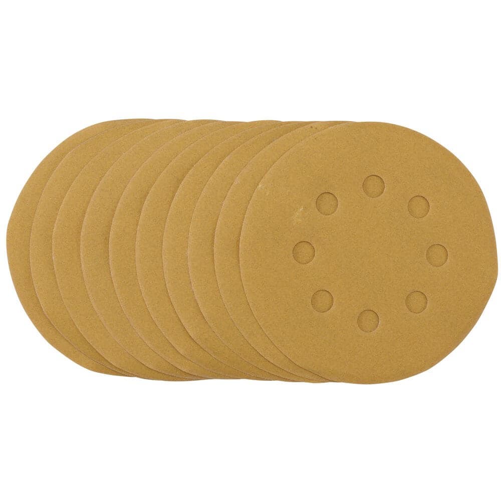 Draper 58340 Gold Sanding Discs With Hook & Loop 125Mm 240 Grit (Pack Of 10) each 10