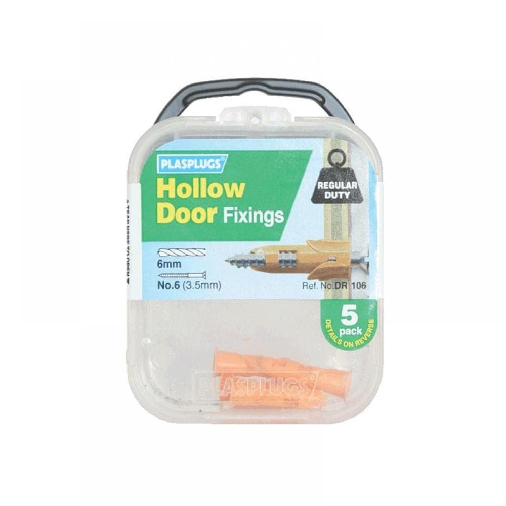 Plasplugs DR106 Dr 106 Hollow Door Fixings (5)