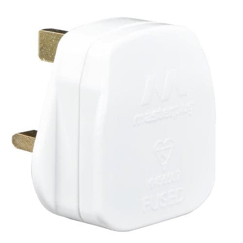 13A Plug 13A Fused White Mp PT13W-MS