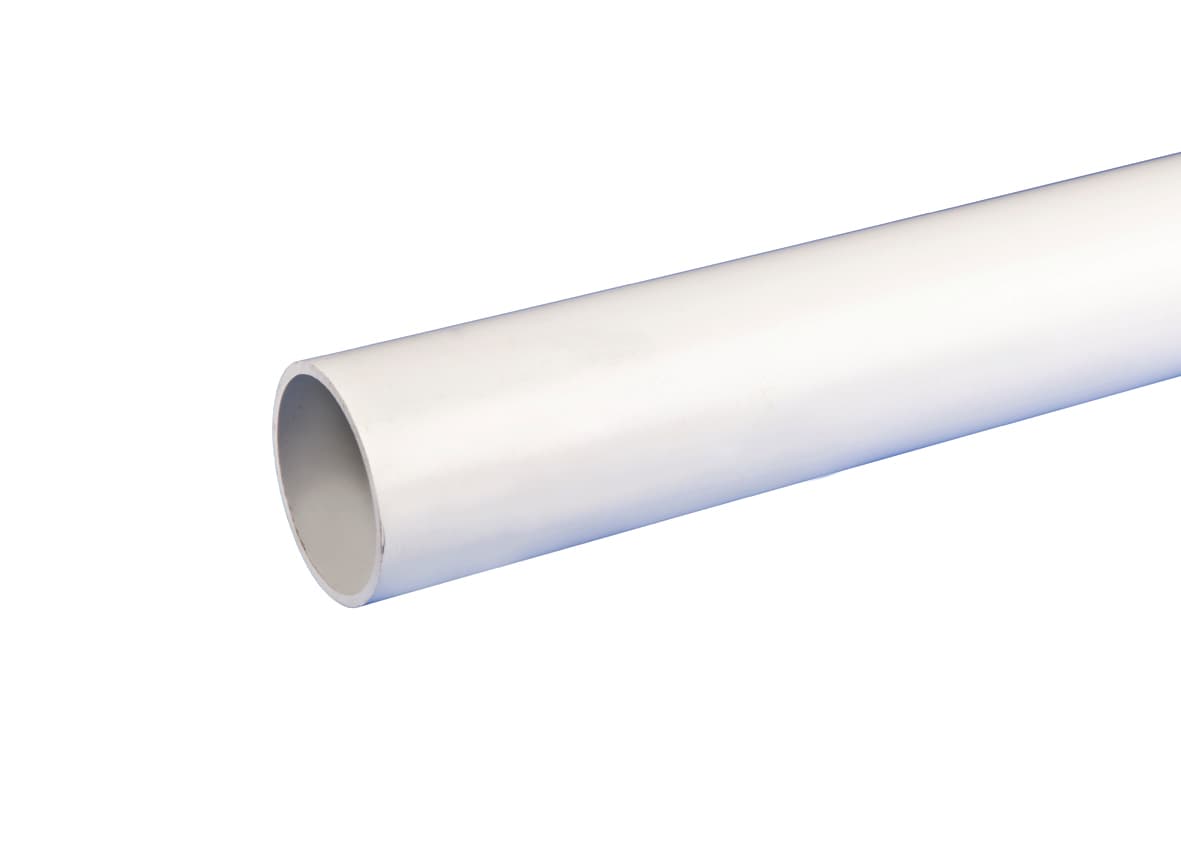 Wavin Osma Push-Fit Waste 5W073W 40mm Plain Ended Pipe White 3m