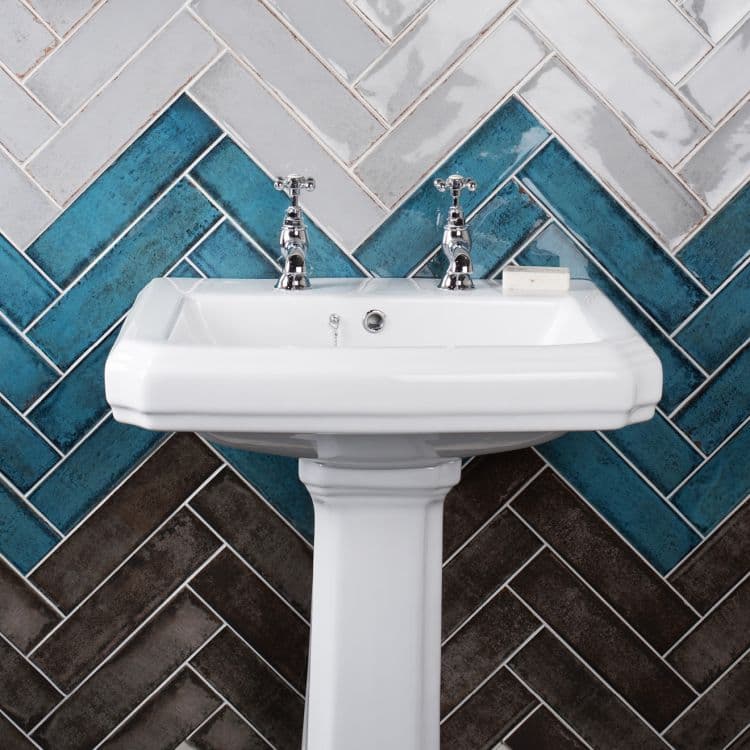 Original Style Tileworks Montblanc Blue Tile 7.5x30cm
