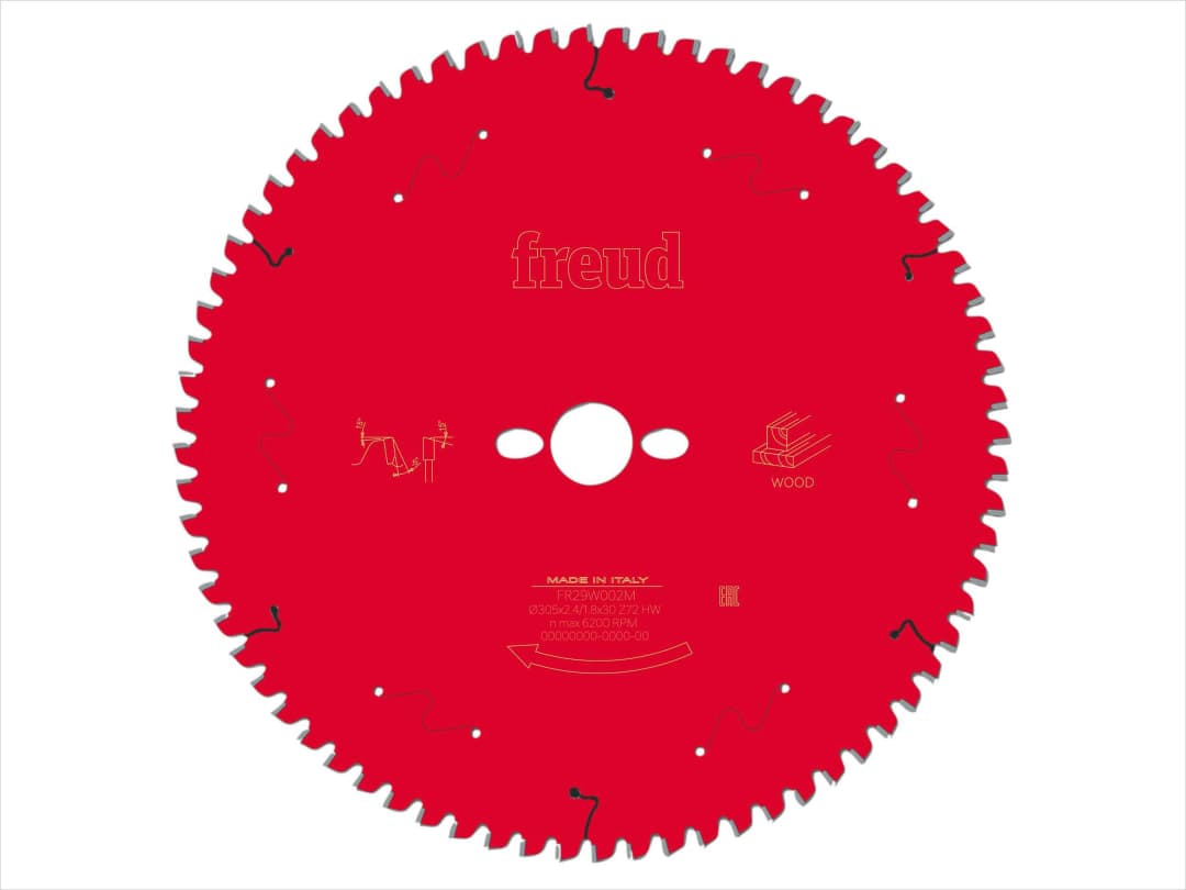Freud Wood Mitre Saw Blade 305 x 30 x 2.4/1.8mm x 72T F03FS09763