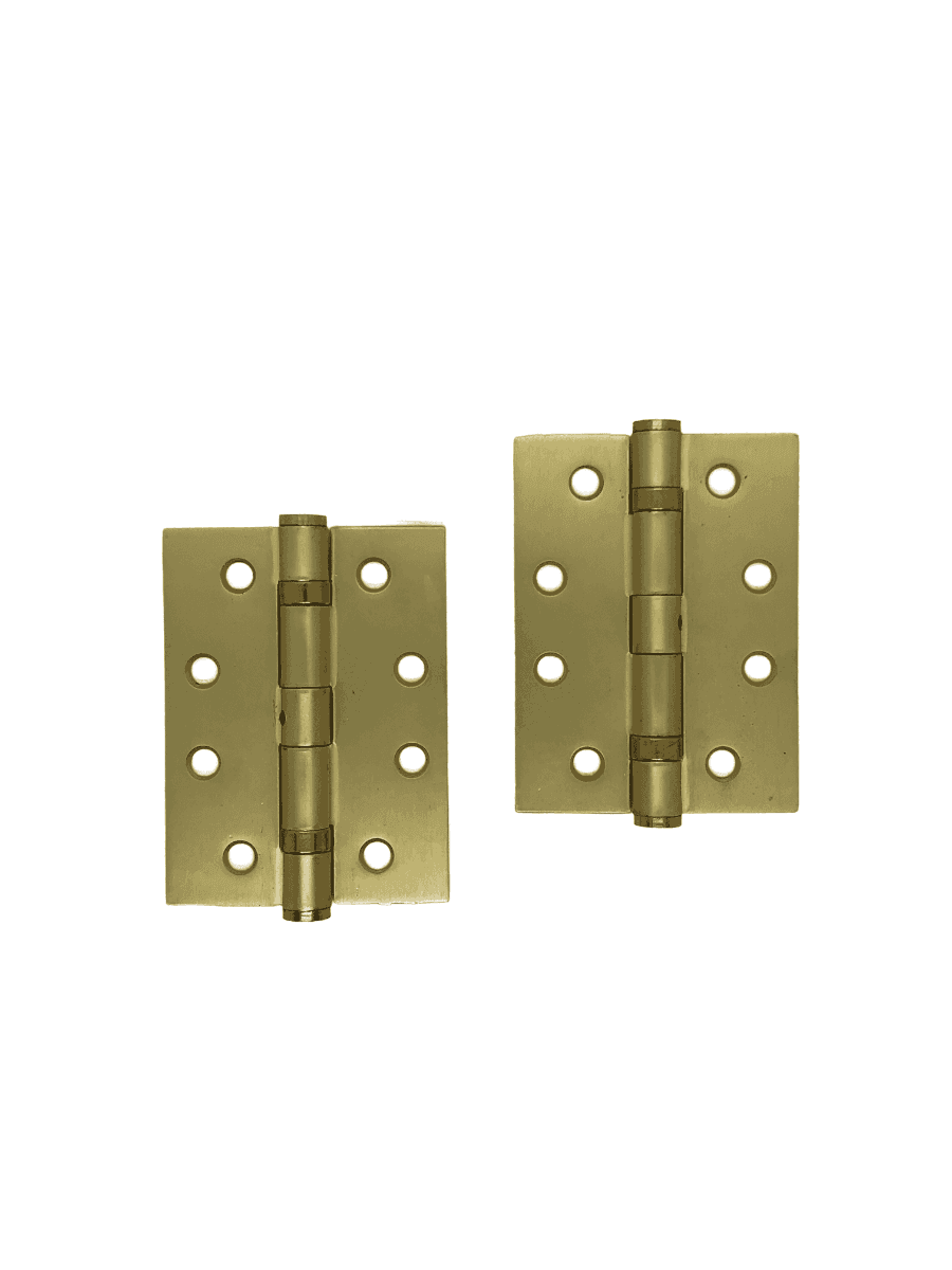 Ball Bearing Hinge - 102mm - Brushed Brass - Pair - Hardware Solutions