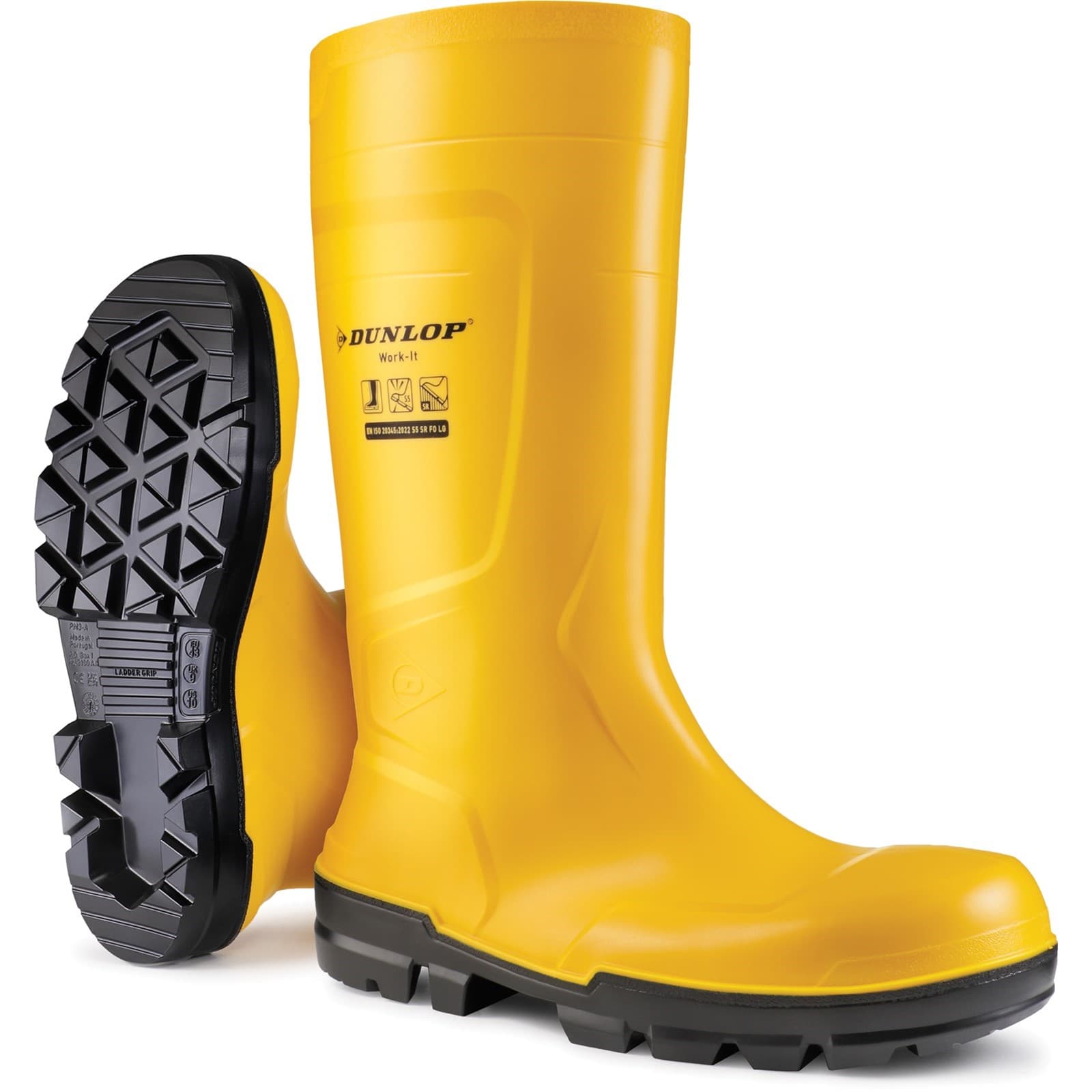 Footsure Western Limited Dunlop Work-It Full Safety Wellington Size 9 39478-73636-05