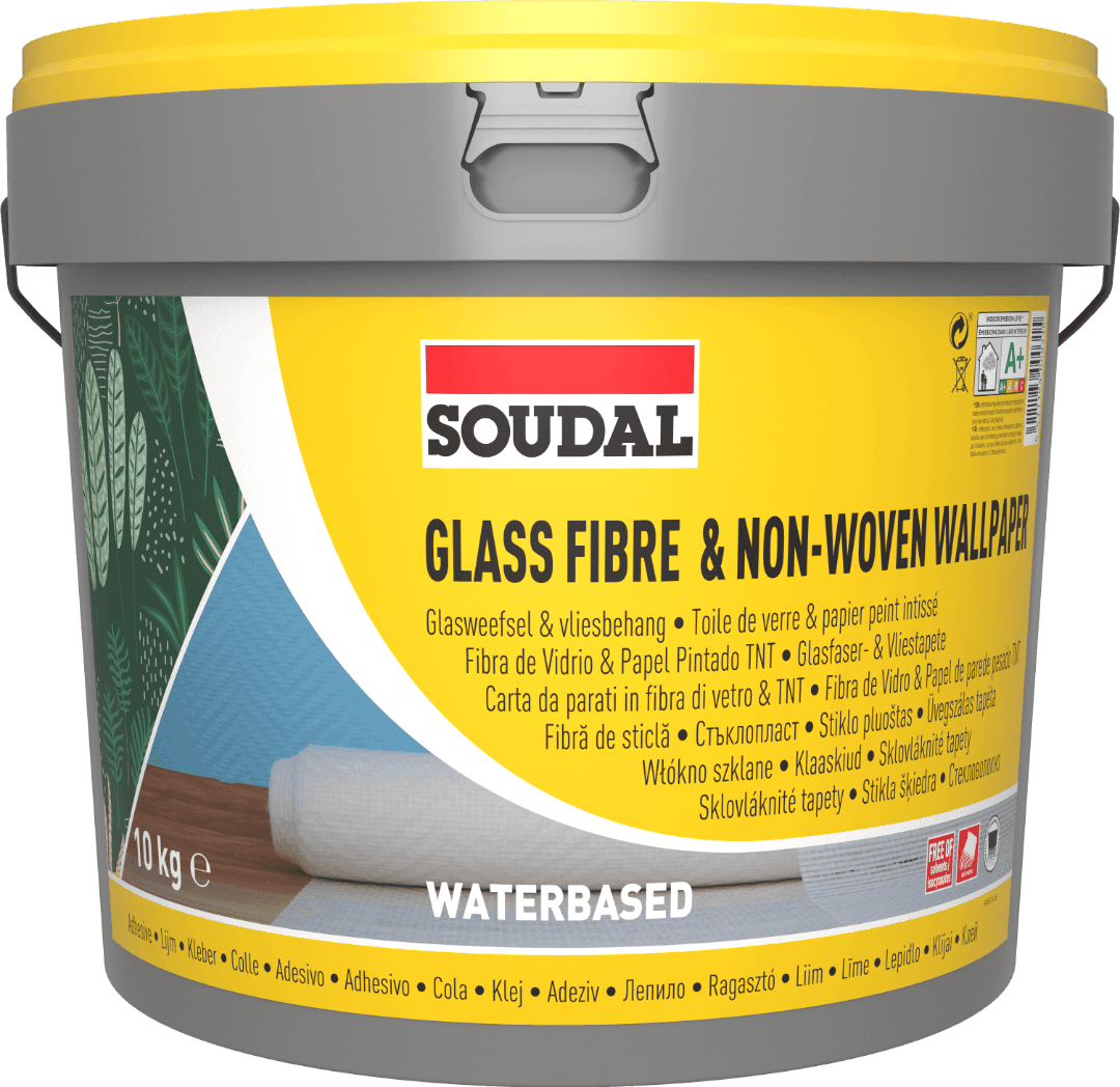 Soudal Glass Fibre & Non-Woven Wallpaper Adhesive White 10Kg 104648