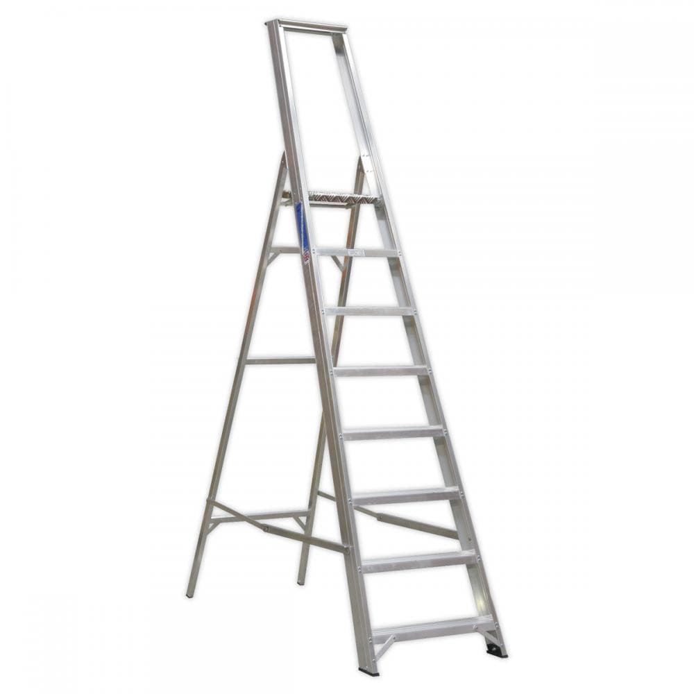 Sealey AXL8 Aluminium Step Ladder 8-Tread Industrial Bs 2037/1