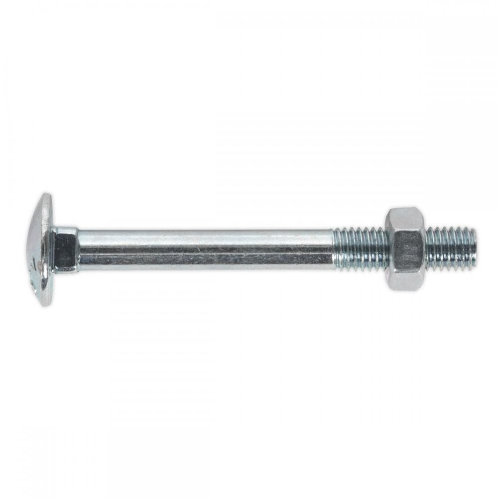 Sealey CBN875 Coach Bolt & Nut Din 603 - M8 X 75Mm Zinc Pack Of 50