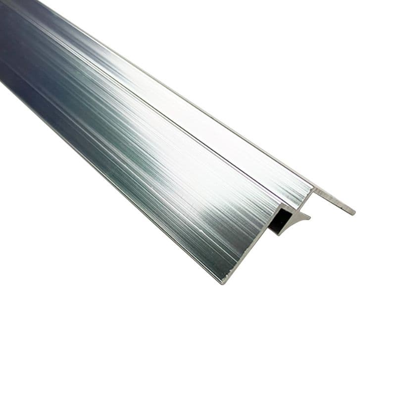 Wetwall Bathroom Alloy Panel 4mm Internal Corner - 2440mm Polished Silver