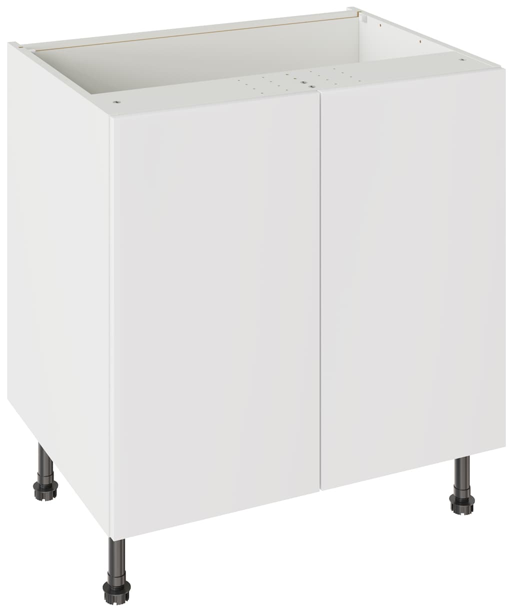 Flatpack 800 Base Kitchen Cabinet Value Slab Standard Matt White