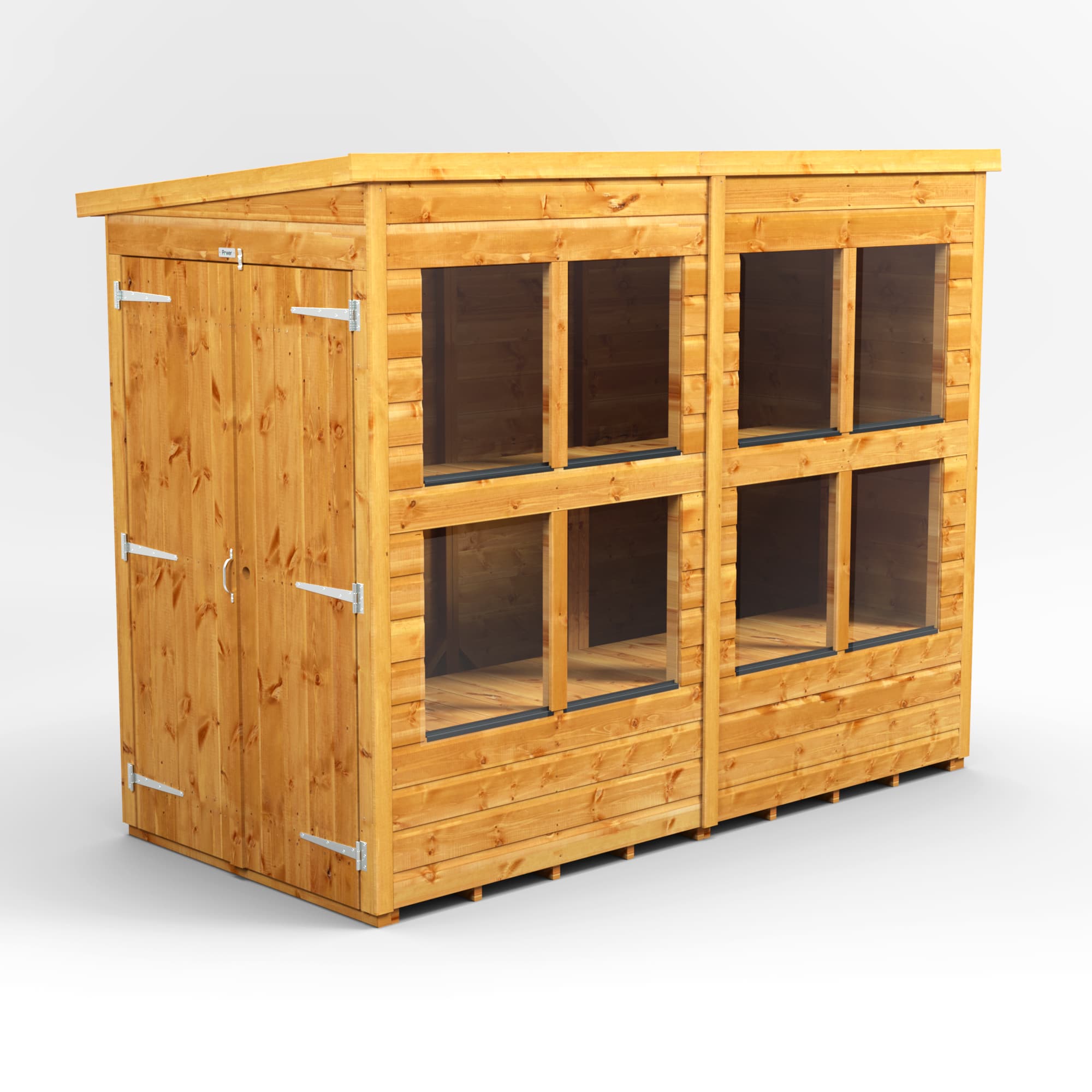 Powersheds 8 x 4 Power Pent Double Door Potting Shed