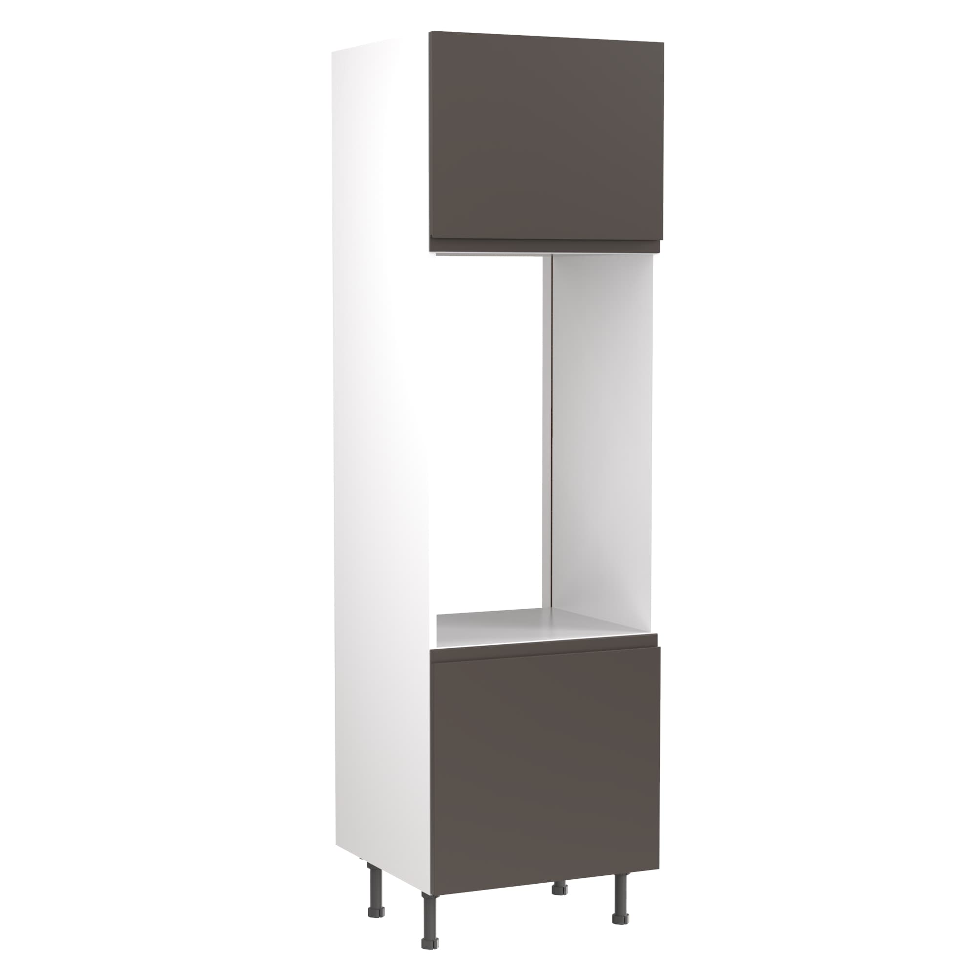 Flatpack Double Oven Tower J-pull Ultra Matt Graphite 600mm - FKKJ0921