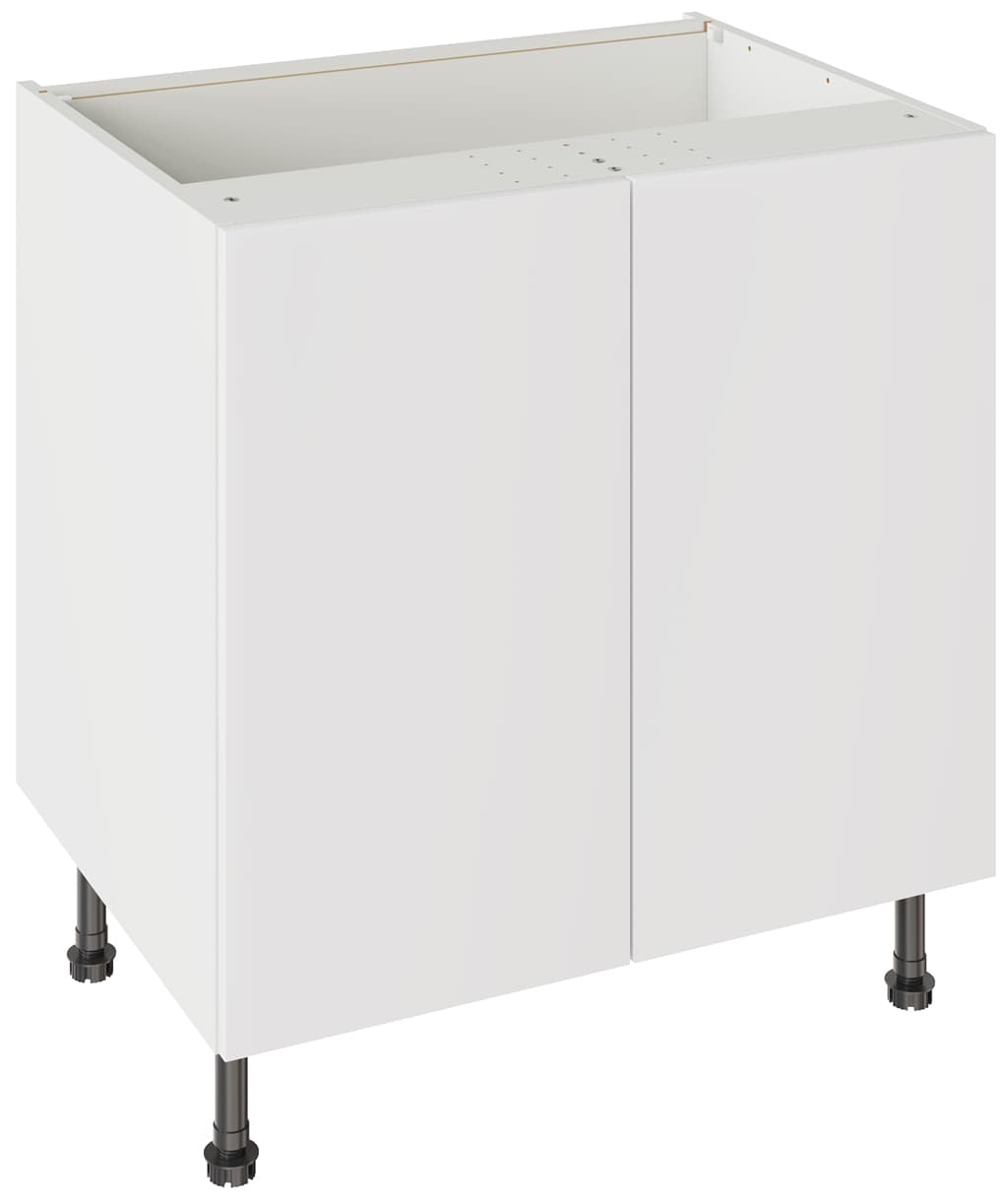 Flatpack 800 Base Kitchen Cabinet Slab Supermatt White