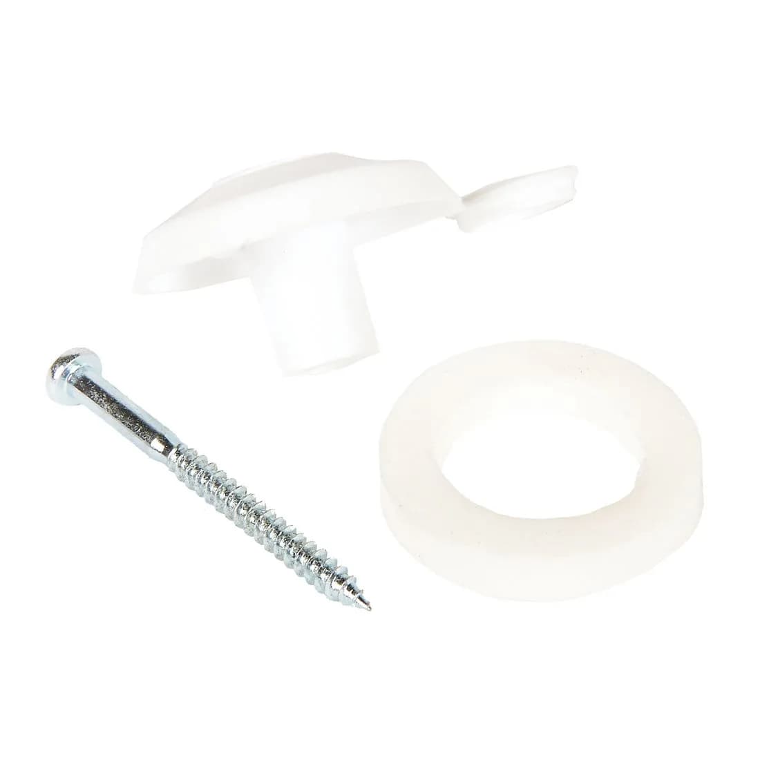 Polycarbonate Fixing Buttons White 25Mm Pk10