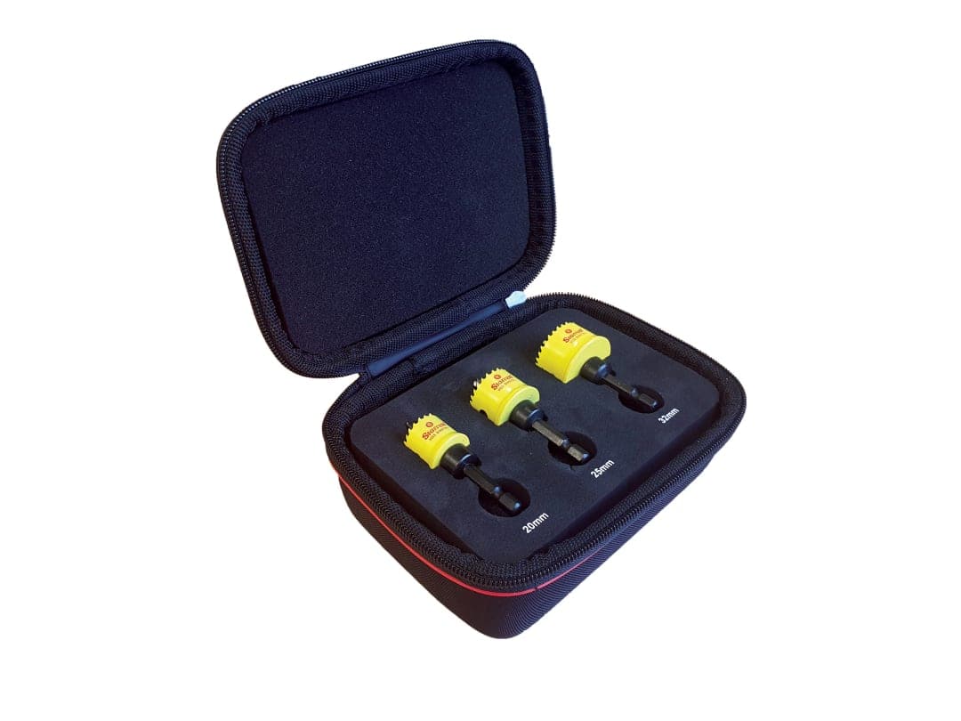 Starrett Cordless Smooth Cut Bi-Metal Holesaw Kit, 3 Piece KCS03001