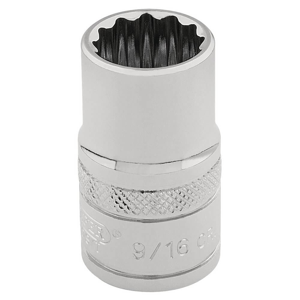 Draper Expert 49457 Hi-Torq® 12 Point Socket 3/8in Sq. Dr. 9/16in each