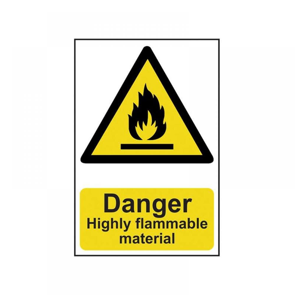 Scan 0901 Danger Highly Flammable Material - Pvc Sign 200 X 300Mm