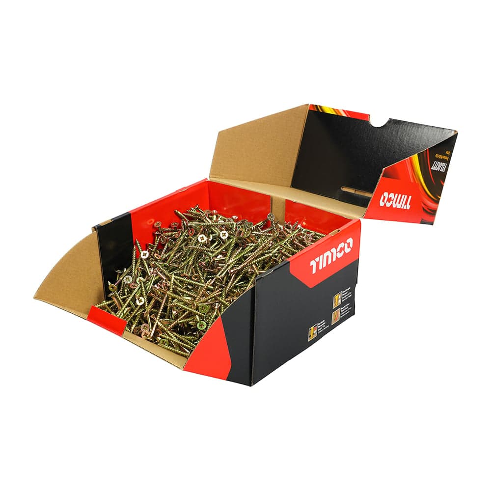 Timco 50060VYIND Velocity Premium Multi-Use Screws - Pz - Double Countersunk - Yellow 5.0 X 60 Box 1000