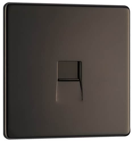 Evolve Brushed Steel (White) 45A Rectangular Switch Double Pole With Led Power Indicator PCDBS72W-01