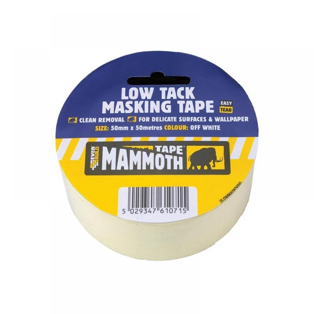 Everbuild Sika 486864 Low Tack Masking Tape 50Mm X 25M