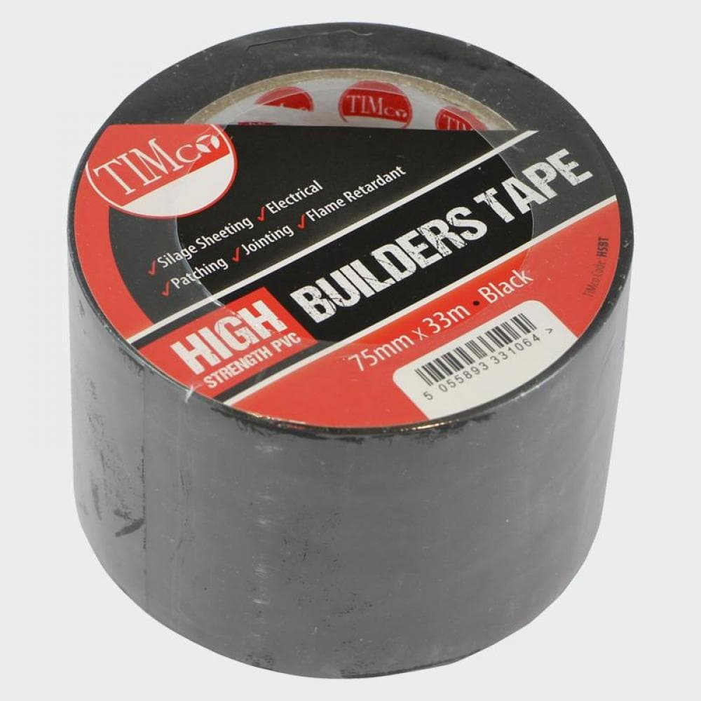 Timco HSBT High Strength Pvc Builderfts Tape 33M X 75Mm Roll 1