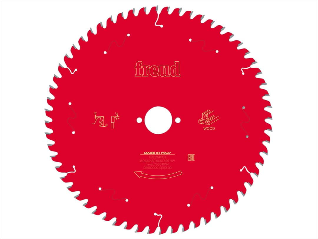 Freud Wood Table Saw Blade 250 x 30 x 2.8/1.8mm x 60T F03FS09776