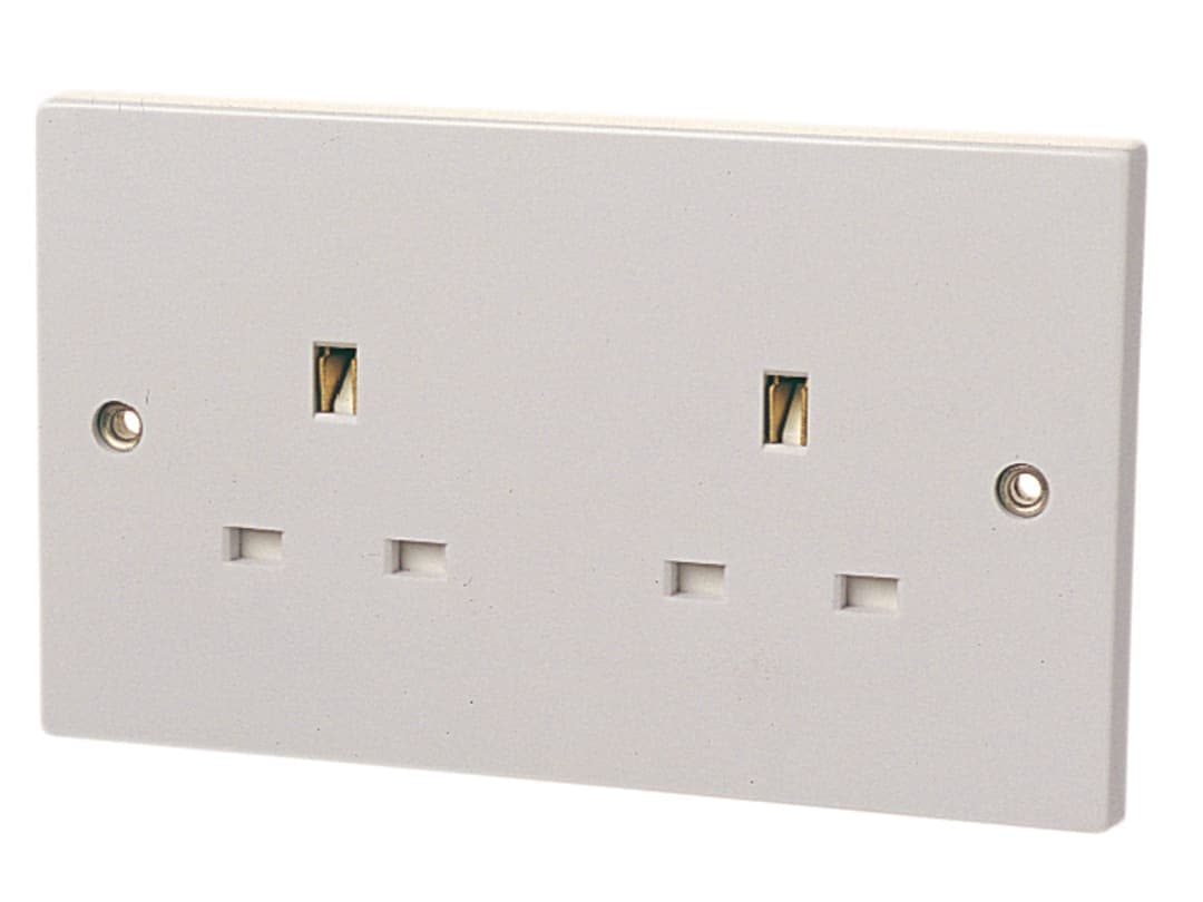 Dencon Unswitched Socket 2-Gang 13A 4408NB