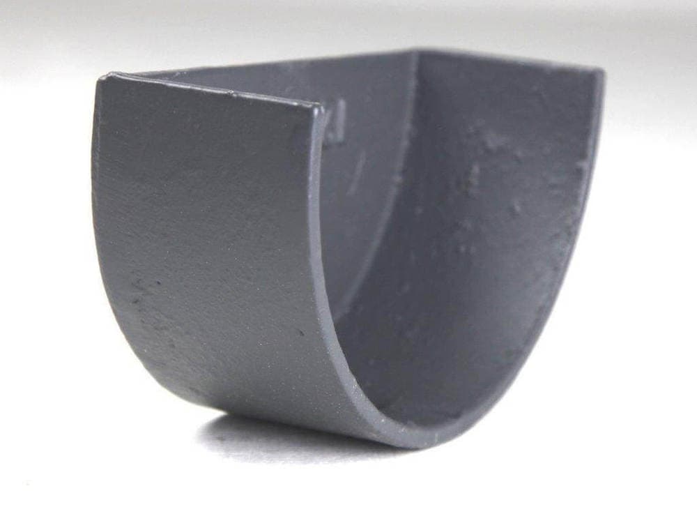 Hargreaves Premier Cast Iron Deep Half Round Gutter Internal Stopend - 125mm Primed