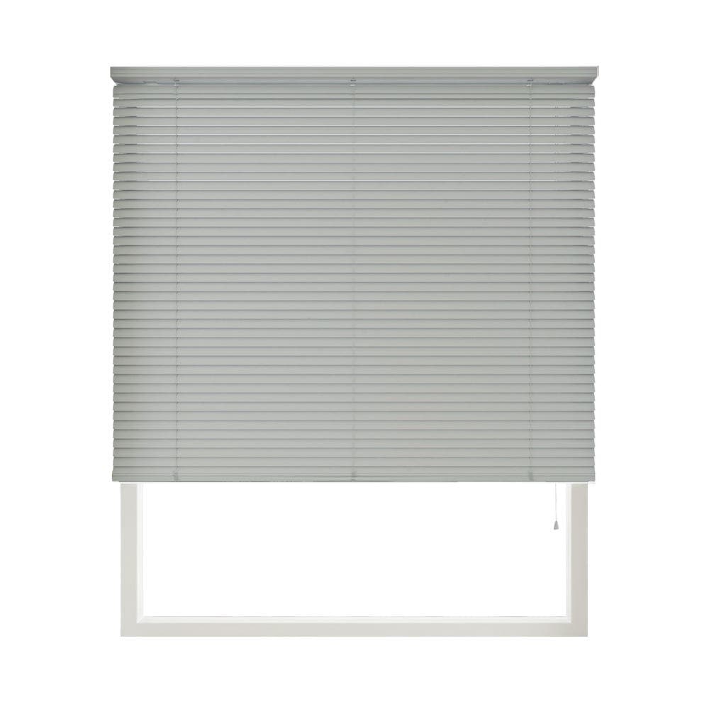 PVC Venetian Blind - 180 x 152cm - Grey - Tilt Control for Privacy and Light - Wall/Ceiling Fix